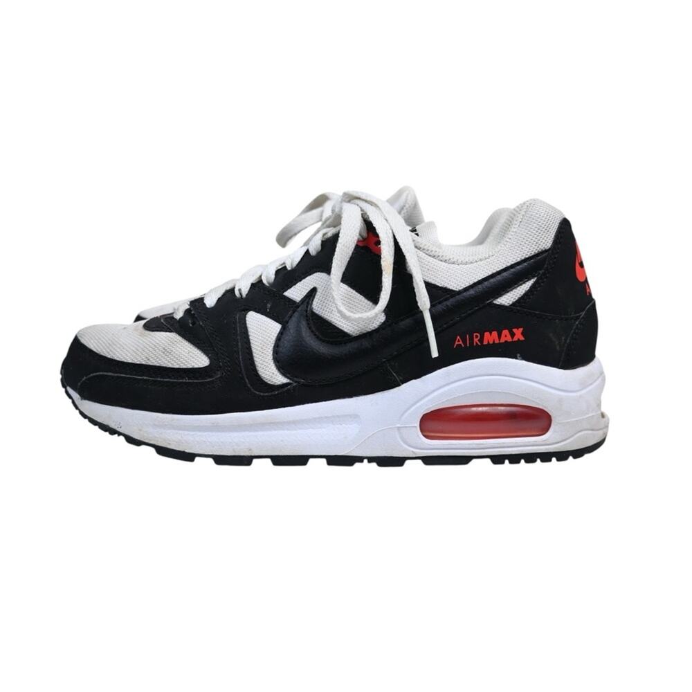 Nike Air Max Youth 6.5Y Command Flex Black White Red Sneakers 844346-100